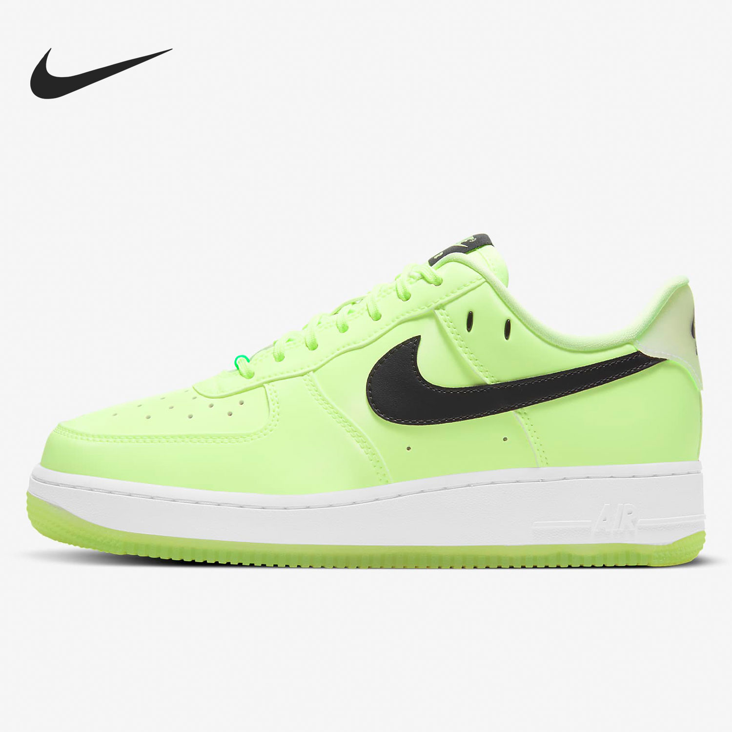 Nike/耐克正品Air Force1 Smile AF1白绿 夜光空低帮板鞋CT3228