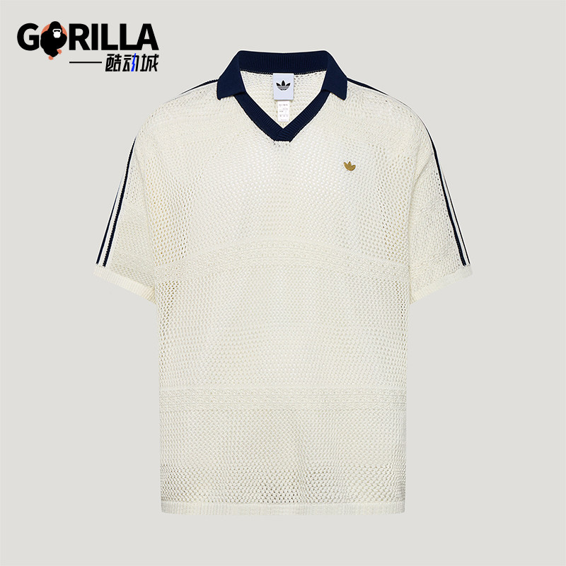 Adidas/阿迪达斯正品男女同款运动舒适镂空短袖POLO衫KW5684