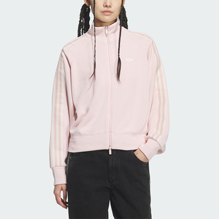 Adidas/阿迪达斯正品三叶草女士立领耐穿经典复古针织外套KQ5489