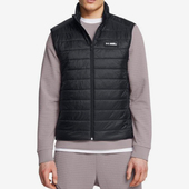 安德玛正品 舒适拉链棉马甲1387684 新款 立领保暖经典 001 男士