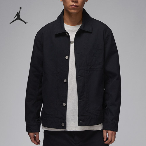 Nike/耐克正品JORDAN男士梭织翻领运动夹克外套HF9318-010