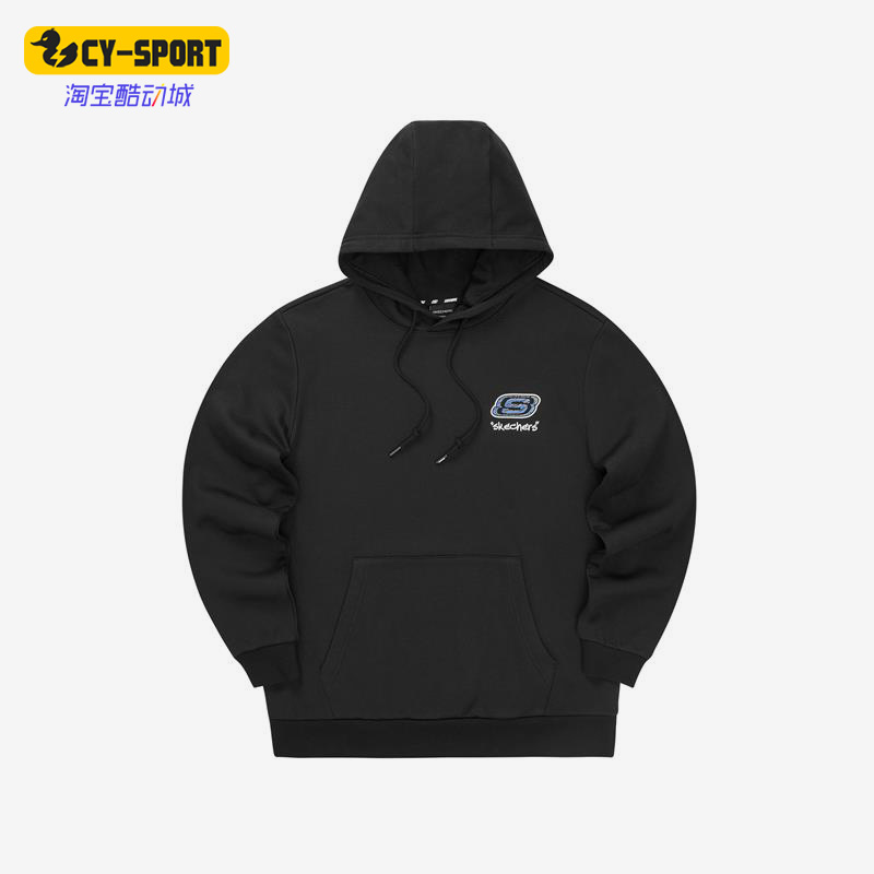 Skechers/斯凯奇正品秋款男女运动宽松休闲舒适连帽卫衣 L322U090