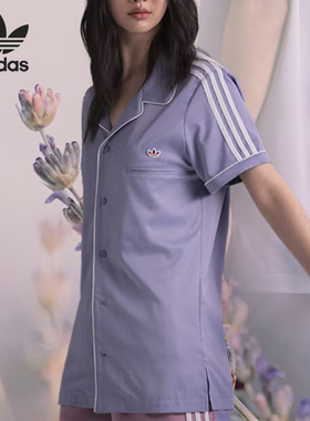 Adidas/阿迪达斯正品三叶草男女同款宽松I时尚短袖衬衫Y8684