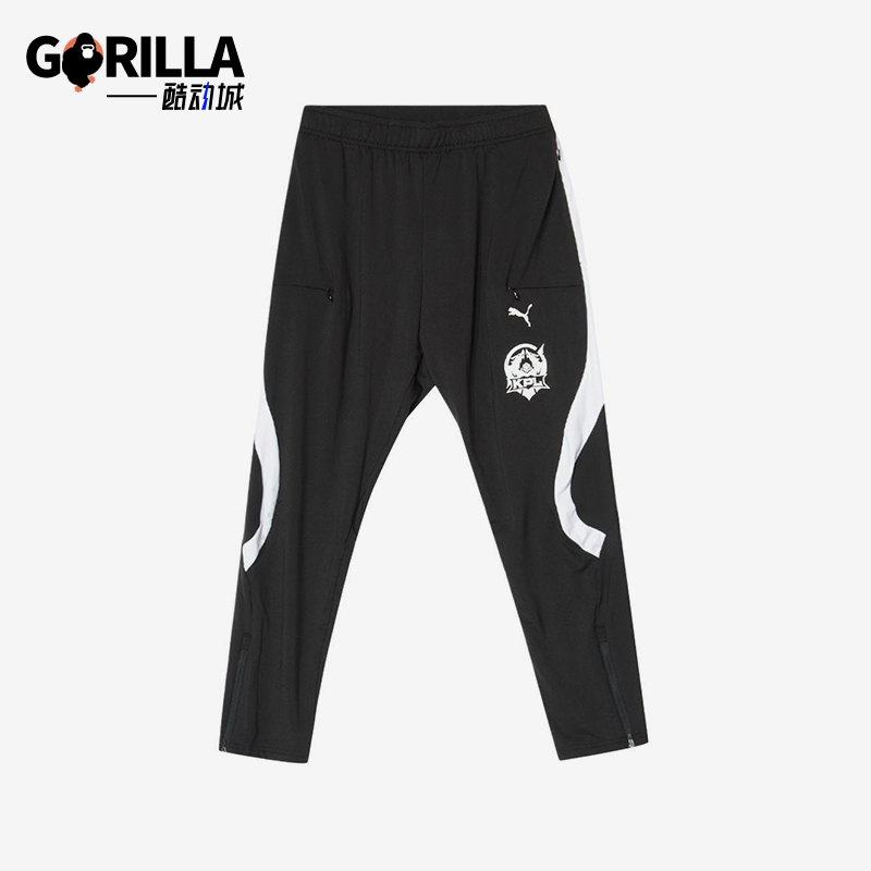 Puma/彪马正品春秋款男士拼接针织运动透气户外休闲长裤605765-09