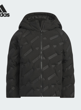 Adidas/阿迪达斯正品轻运动系列新款儿童经典黑色羽绒夹克KB5122