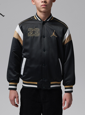 Nike/耐克正品JORDAN大童休闲拼接刺绣立领运动外套IU5375-010