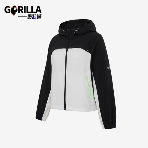 Adidas/阿迪达斯正品W 5 DRY JKT女士拼接经典连帽运动外套KB8193