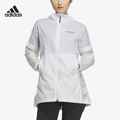 阿迪达斯新款女子梭织连帽夹克