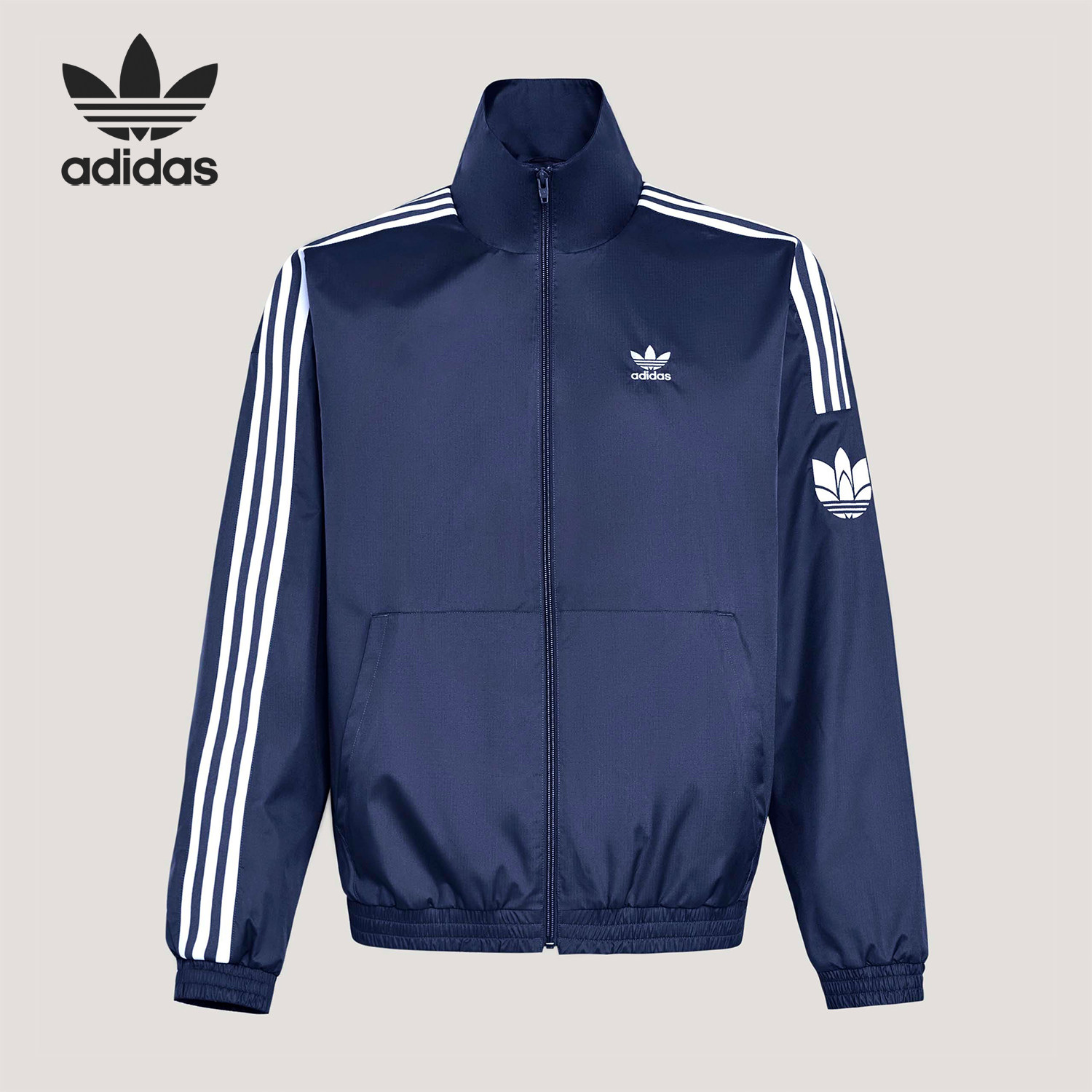 Adidas/阿迪达斯官方正品Adicolor男女日常休闲立领夹克KV8856