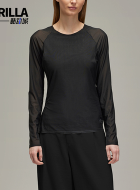 Adidas/阿迪达斯正品Y-3女士时尚经典修身圆领长袖T恤JD1455