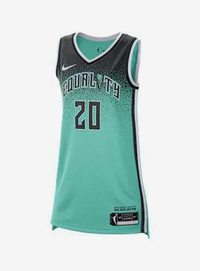Nike/耐克正品WNBAVictory新款男薄荷绿黑色经典球衣FD0806-305