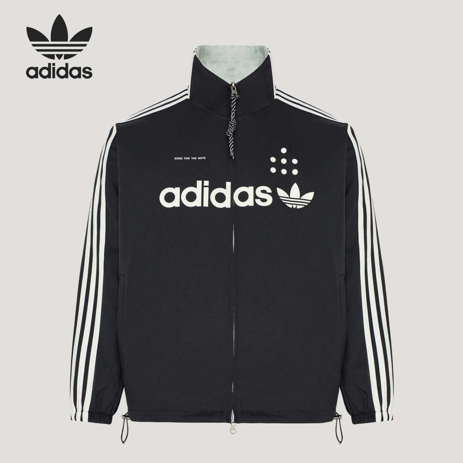 Adidas/阿迪达斯正品三叶草男女款印花双面穿运动外套LF5251