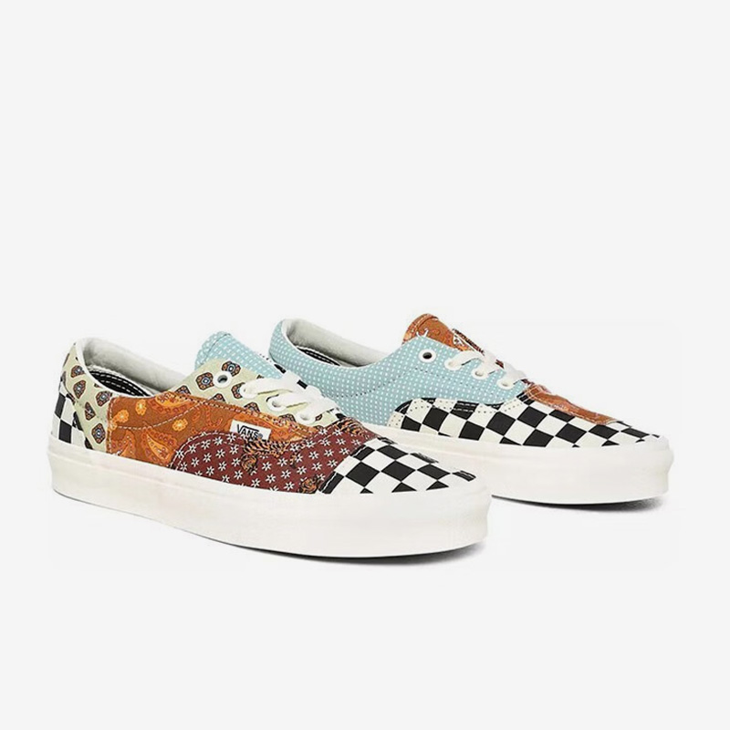 VANS范斯正品ERA涂鸦拼接棋盘格鸳鸯腰果花男女低帮板鞋VN0A4U39