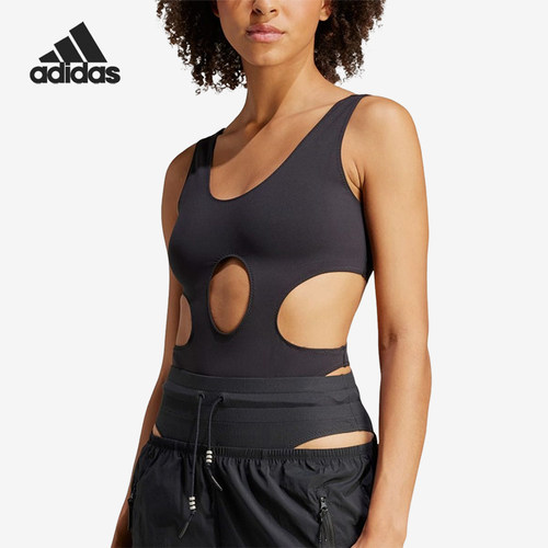 Adidas/阿迪达斯正品女士舒适修身运动透气无袖连体衣IU3060