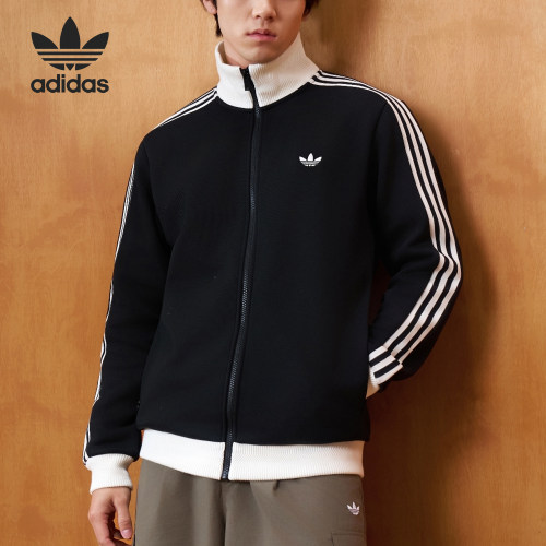 Adidas/阿迪达斯正品三叶草男女经典运动透气拉链夹克外套KX7990