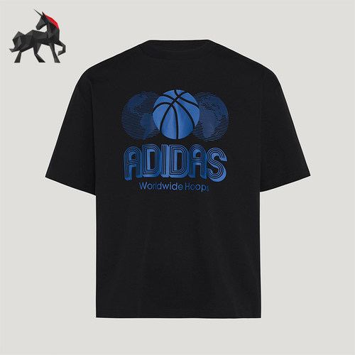Adidas/阿迪达斯正品WHGLOBALT-SHIRT新款经典篮球短袖T恤KG8261