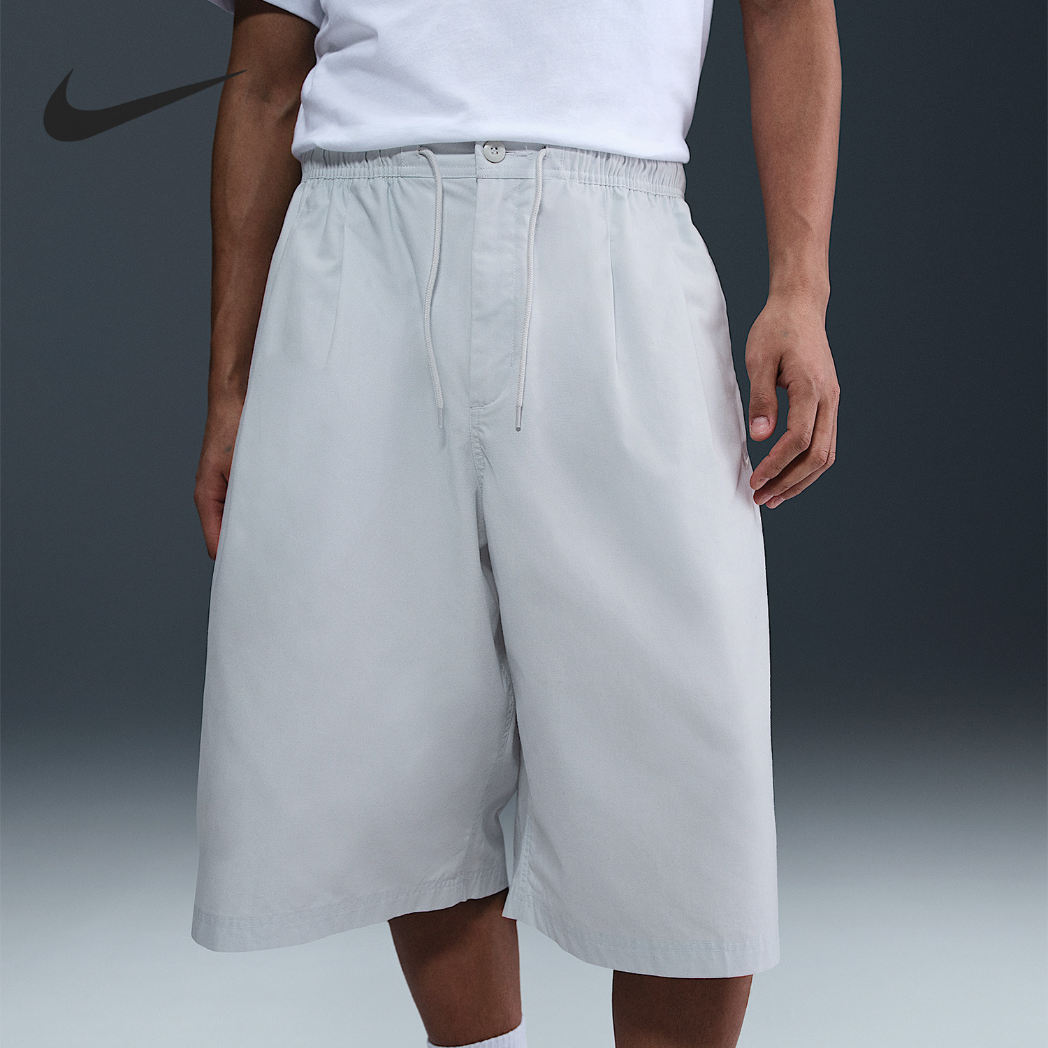 Nike/耐克官方正品透气男士宽松运动舒适七分休闲短裤HJ2541-025