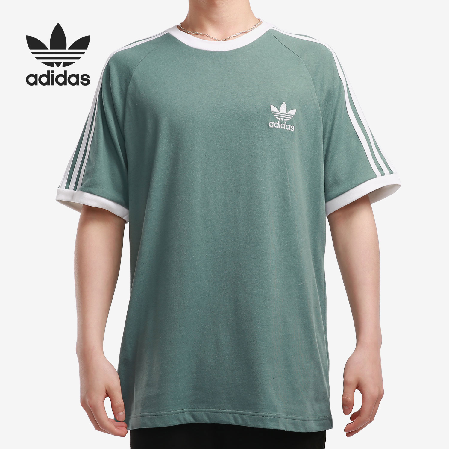 Adidas/阿迪达斯正品三叶草夏季新款男子休闲运动短袖T恤 GN3479