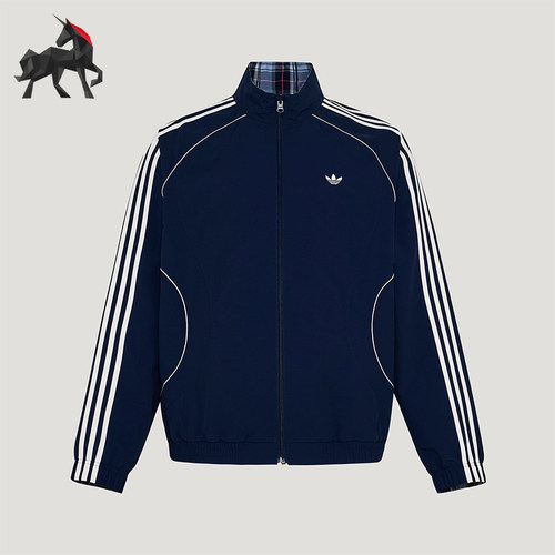 Adidas/阿迪达斯正品三叶草男士休闲立领双面穿宽松外套KT6367