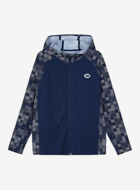 Skechers/斯凯奇正品春秋款儿童印花拉链针织连帽外套P224K028