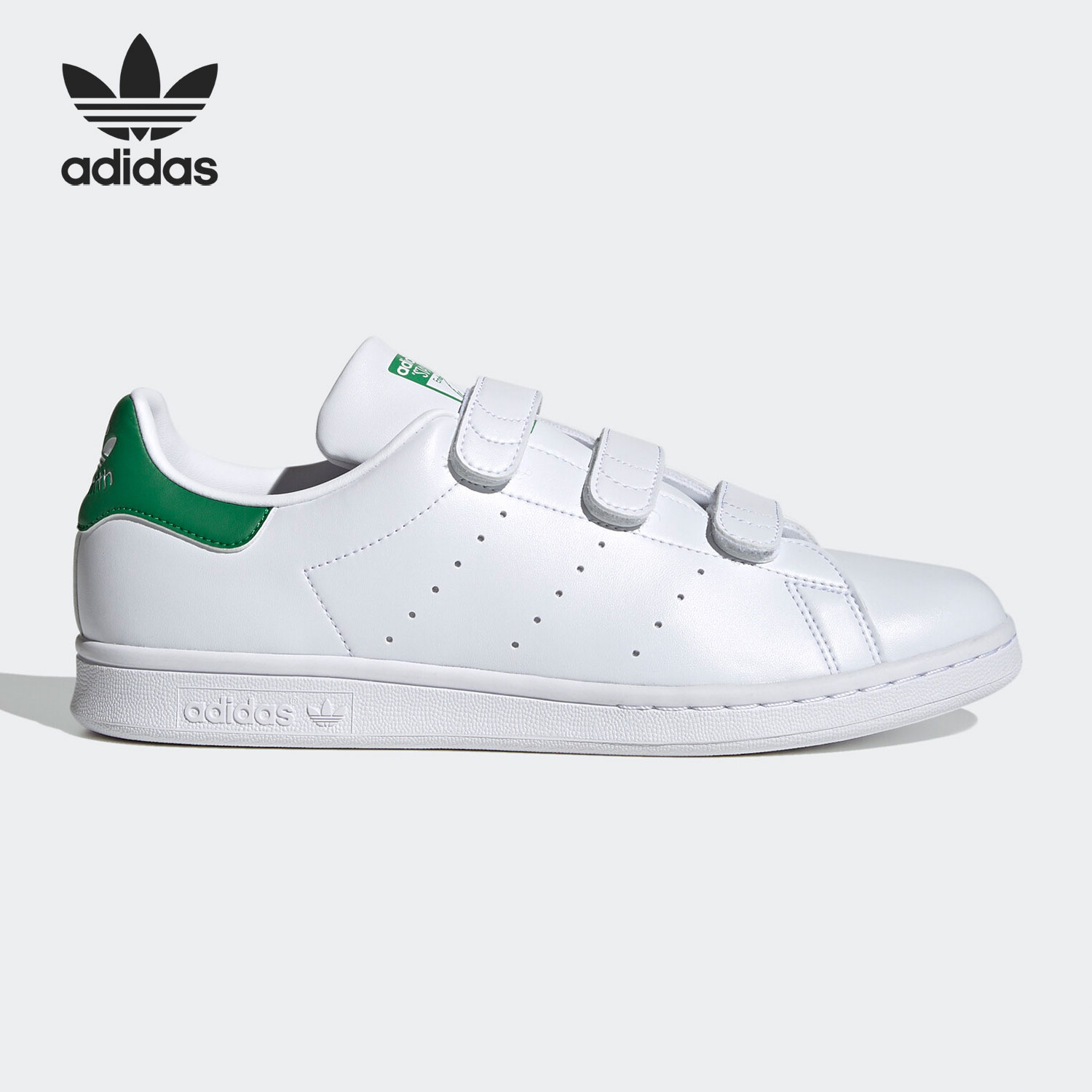 Adidas/阿迪达斯正品三叶草新款男女魔术贴时尚休闲板鞋 FX5509