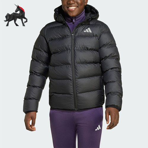 Adidas/阿迪达斯正品2025大童耐穿运动休闲简约保暖棉服JL7430