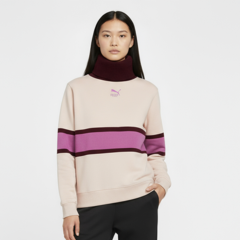 Puma/彪马正品当季新款女子复古休闲运动套头衫537971-48