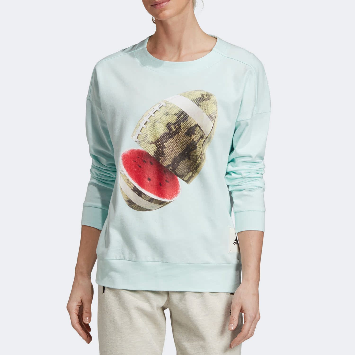 Adidas/阿迪达斯正品年夏季新款女子休闲透气套头衫 FJ7558