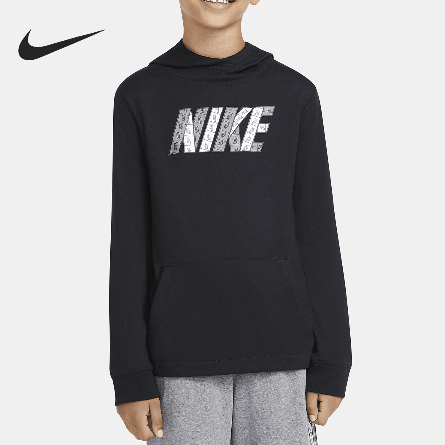 Nike/耐克正品 当季新款 大童休闲运动套头连帽衫卫衣 CU9163