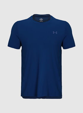 UA/安德玛正品休闲新款男士圆领透气运动健身短袖T恤1376518-471