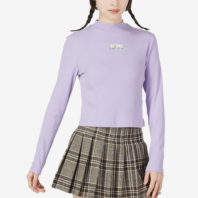 Puma/彪马正品2023新款女子运动休闲简约长袖T恤539961-70