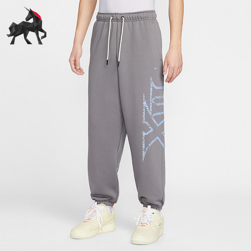 Nike/耐克正品2025冬季款男士经典束脚针织印花长裤IF1557-015