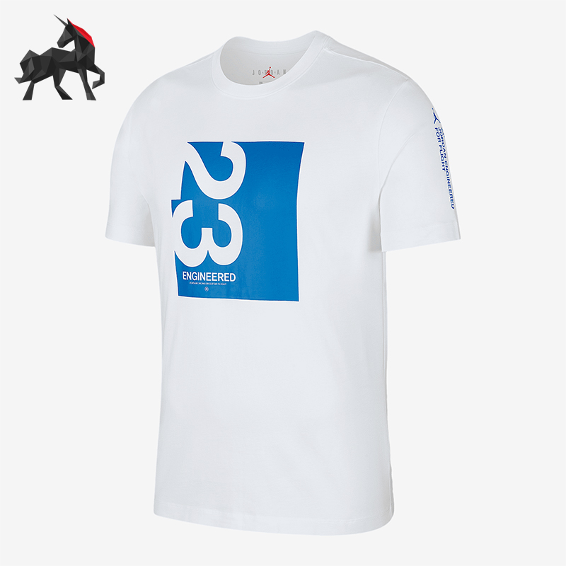 Nike/耐克正品JORDAN男士运动字母印花经典圆领短袖T恤AT8818-101
