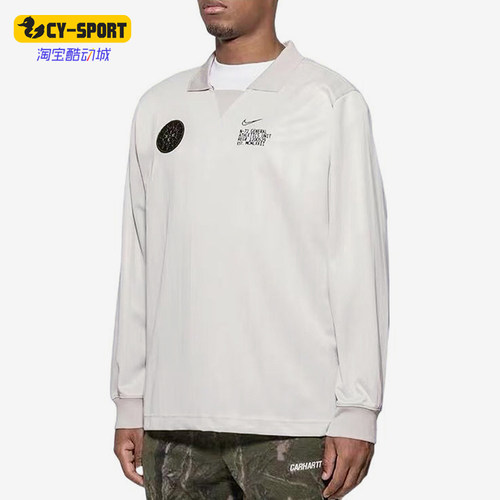 Nike/耐克正品男士休闲刺绣条纹翻领运动长袖T恤CK1929-072