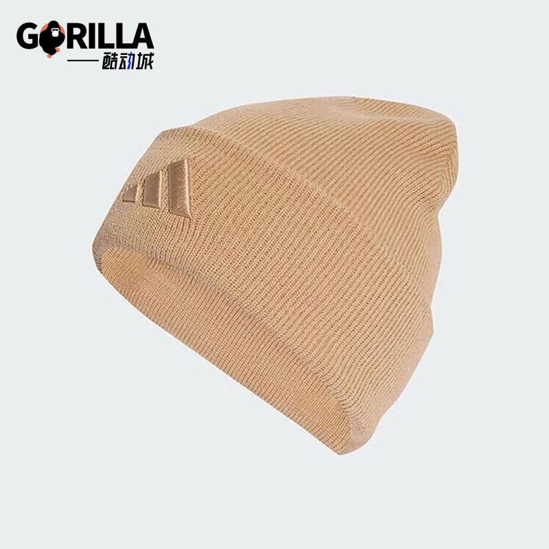 Adidas/阿迪达斯正品NEW LOG BEA CUF男女经典保暖绒线帽KB9148