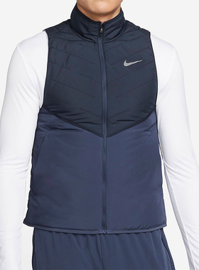 Nike/耐克正品2025冬季款男士运动立领拼接跑步棉马甲DD5648-475