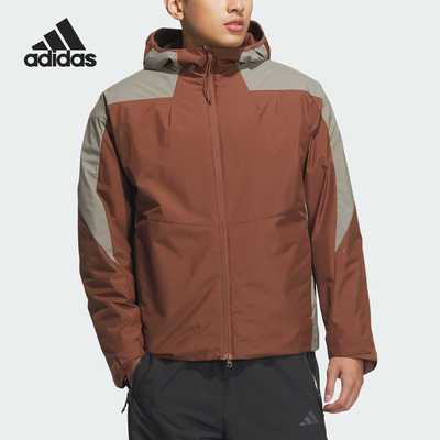 Adidas/阿迪达斯官方正品秋冬新款男士梭织拼接加绒外套JZ8414
