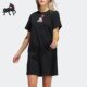 阿迪达斯正品 短袖 夏季 Adidas 女子时尚 长款 T恤连衣裙 H57414
