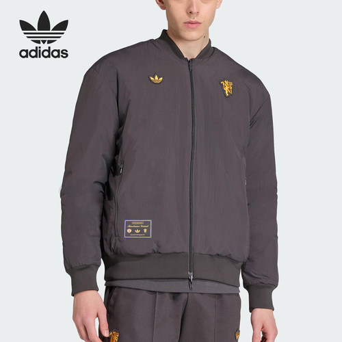 阿迪达斯男士保暖双面穿棉服