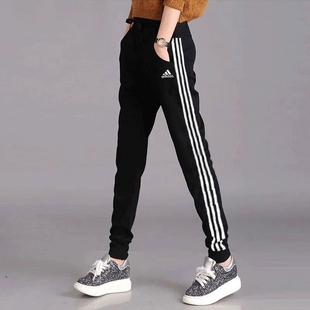 子女2025春季 女运动裤 新款 女透气跑步卫裤 GM5542 小脚裤 阿迪达斯裤