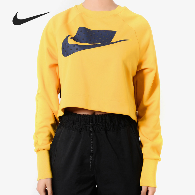 Nike/耐克正品女子短款针织圆领运动休闲套头卫衣 931827-475