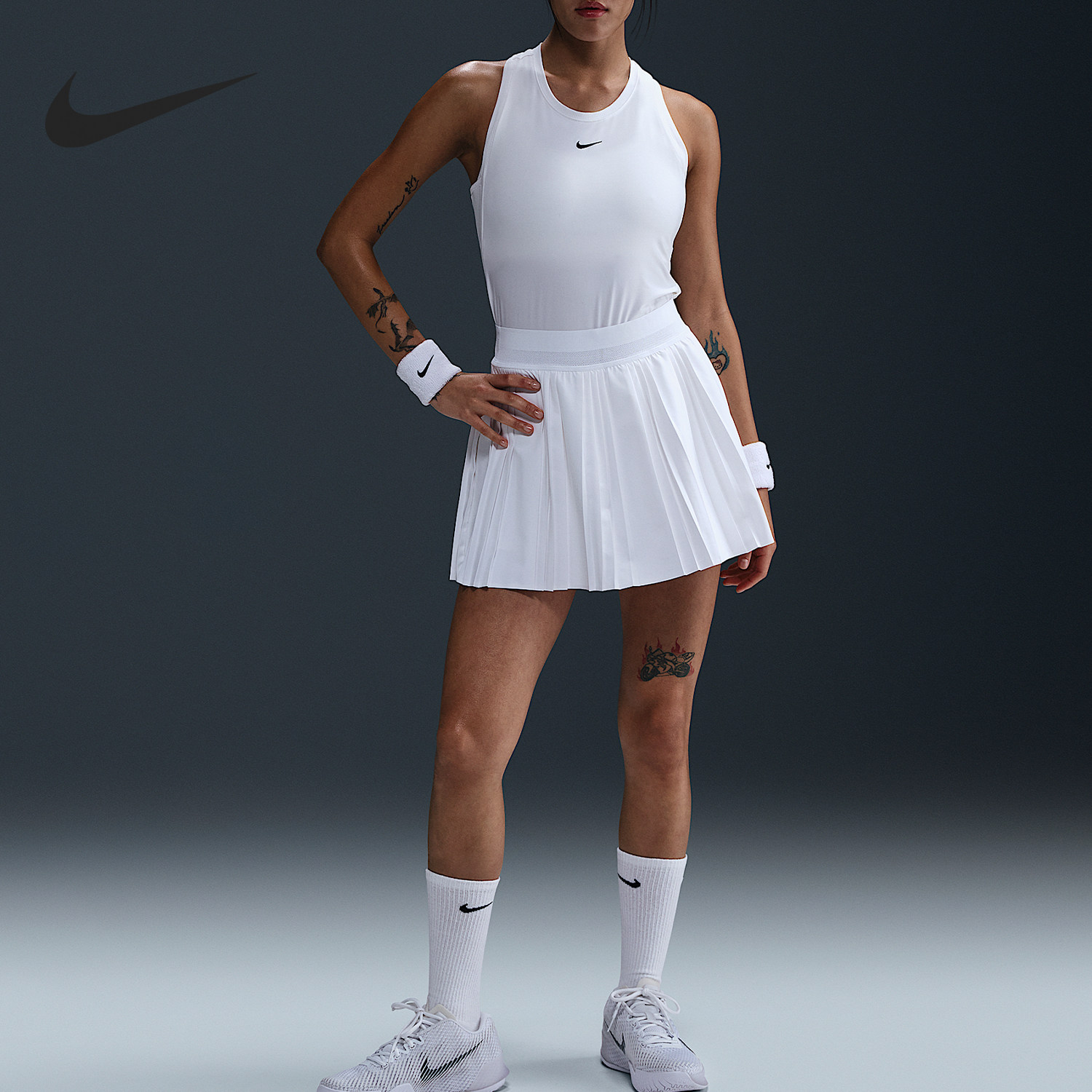 Nike/耐克官方正品Court Advantage女士运动网球半身裙FZ6513-100