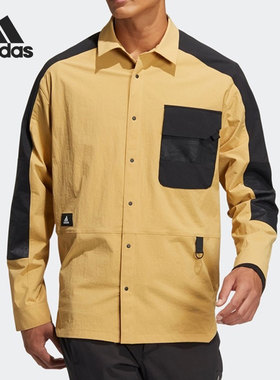 Adidas/阿迪达斯正品春季新款户外男子运动长袖衬衫 HE5263