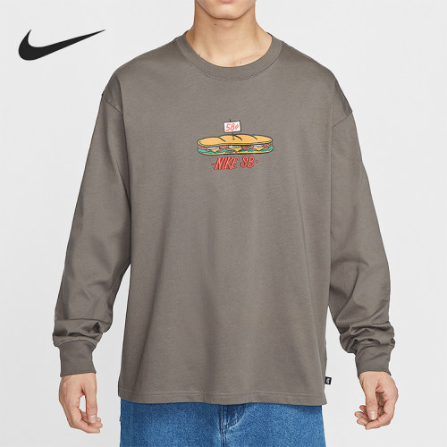 Nike/耐克正品春季新款男士经典印花宽松透气长袖T恤HJ0807-289