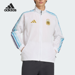 Adidas/阿迪达斯阿根廷队男士足球休闲文化外套JZ6285