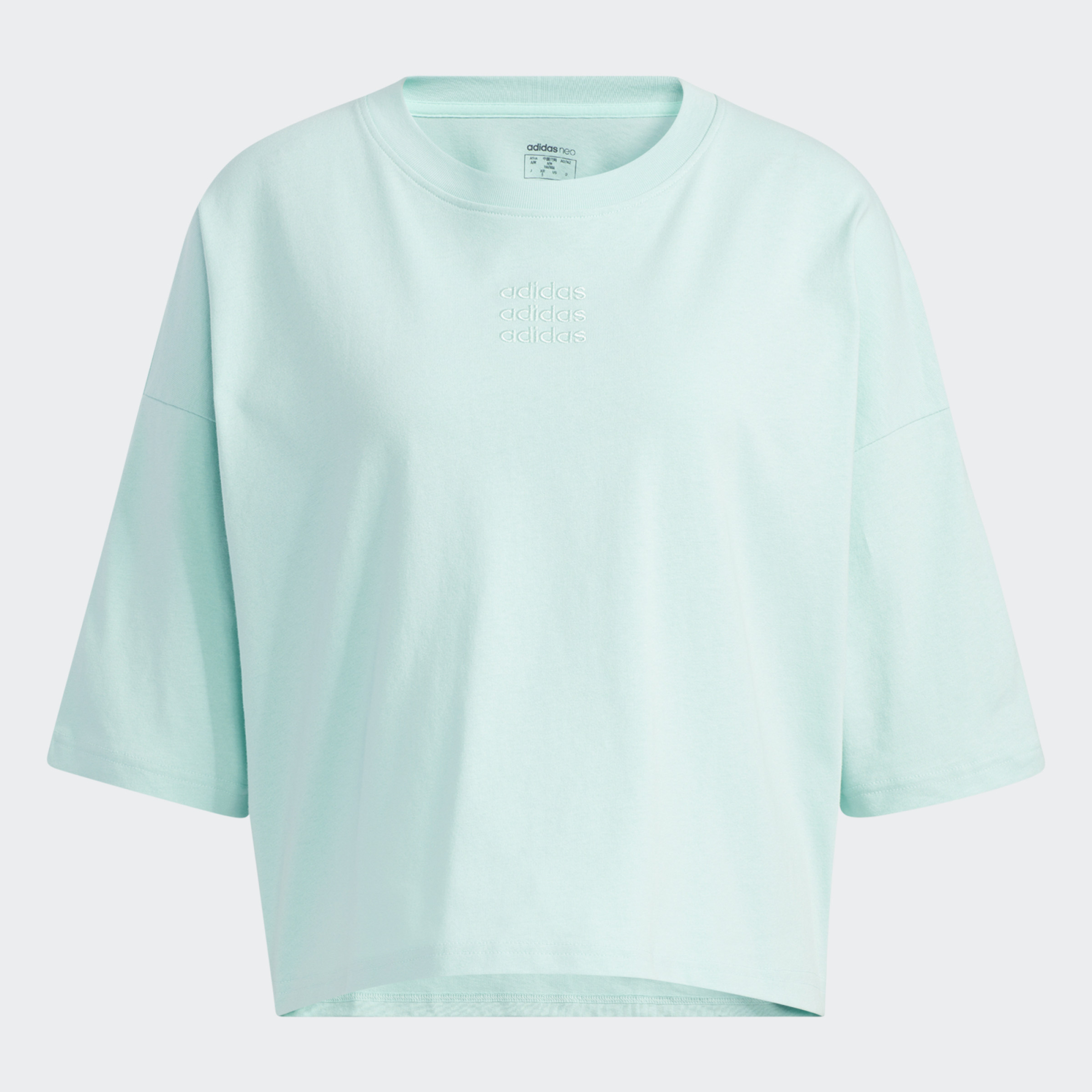 Adidas/阿迪达斯正品NEO T恤夏运动休闲女子背面大logo短袖GP5430