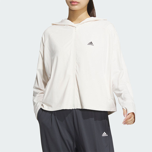 阿迪达斯女士防晒拉链夹克外套