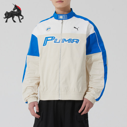 Puma/彪马正品2025春季新款男女赛车风训练透气运动外套633643-87