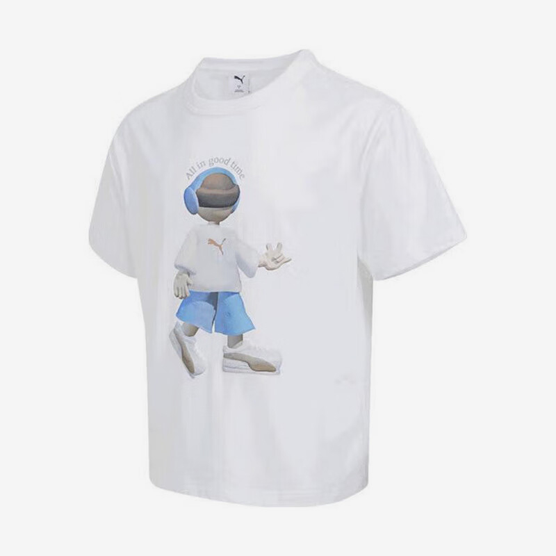 彪马男士图案针织透气运动短袖