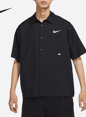 Nike/耐克正品 SWOOSH 男子宽松透气衬衫短袖 DX6308-010